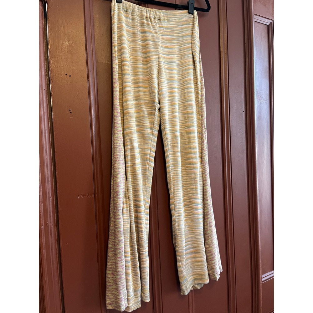 Vintage Missoni 100% Silk Knit 2 Piece Set Pants Top Orange Lilac Multi Italy - Picture 3 of 9
